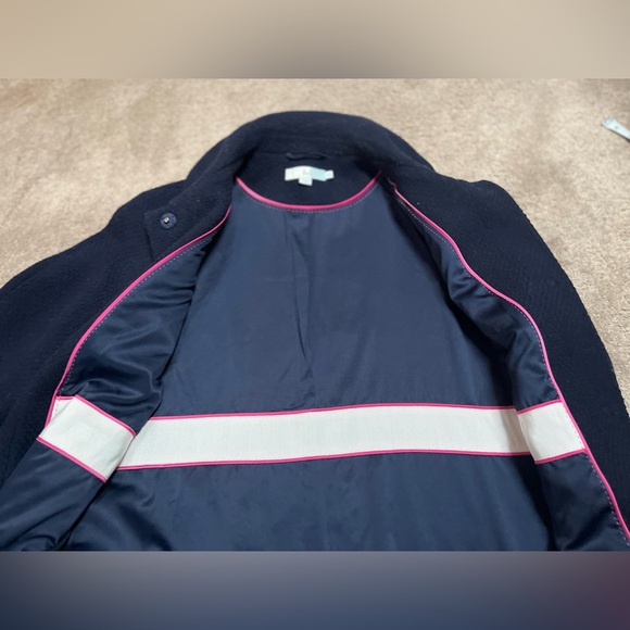 Boden Navy Blue  Pea Coat, large snap buttons, Women’s US size 8, UK size 12 - Picture 7 of 9